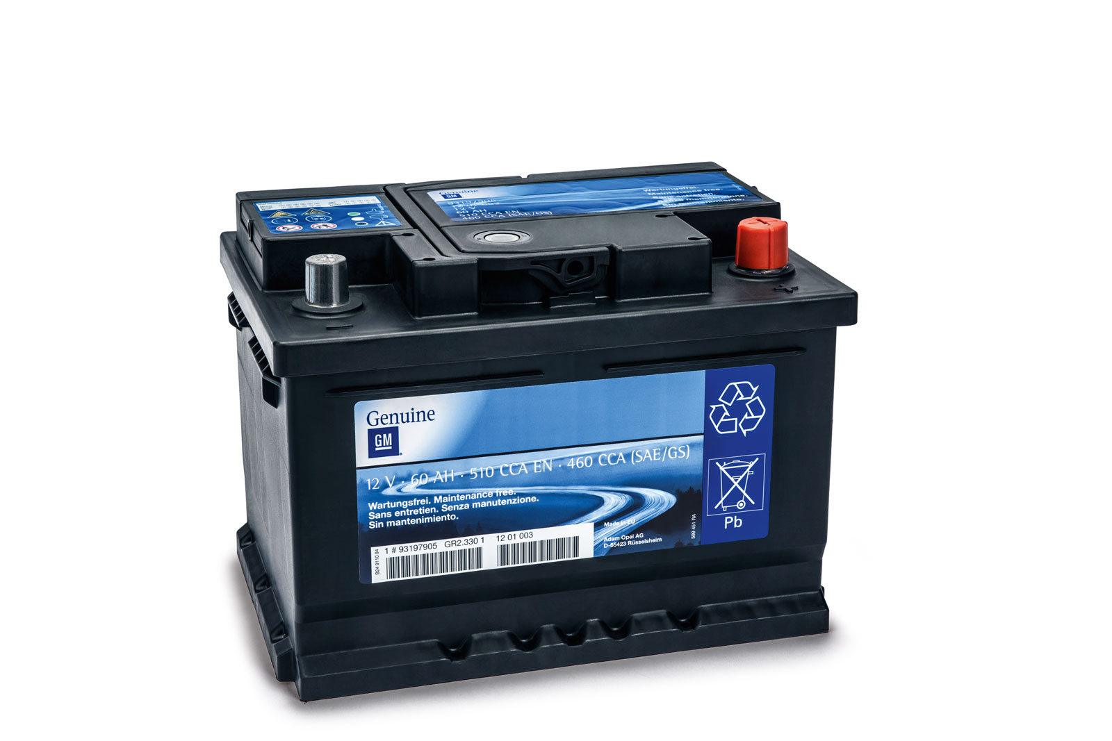 ORIGINAL GM Opel Autobatterie Starterbatterie 12V 60Ah 510 CCA EN